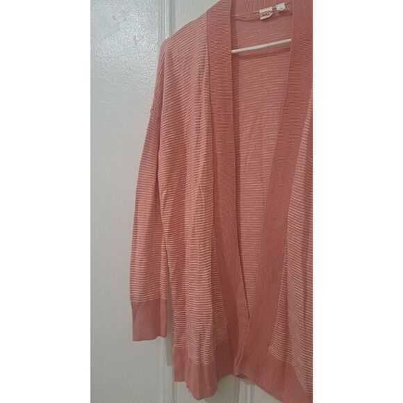 GAP Sweater Womens Small Cardigan BLUSH PINK ANY SEASON LONG COTTON open Front - Picture 3 of 7